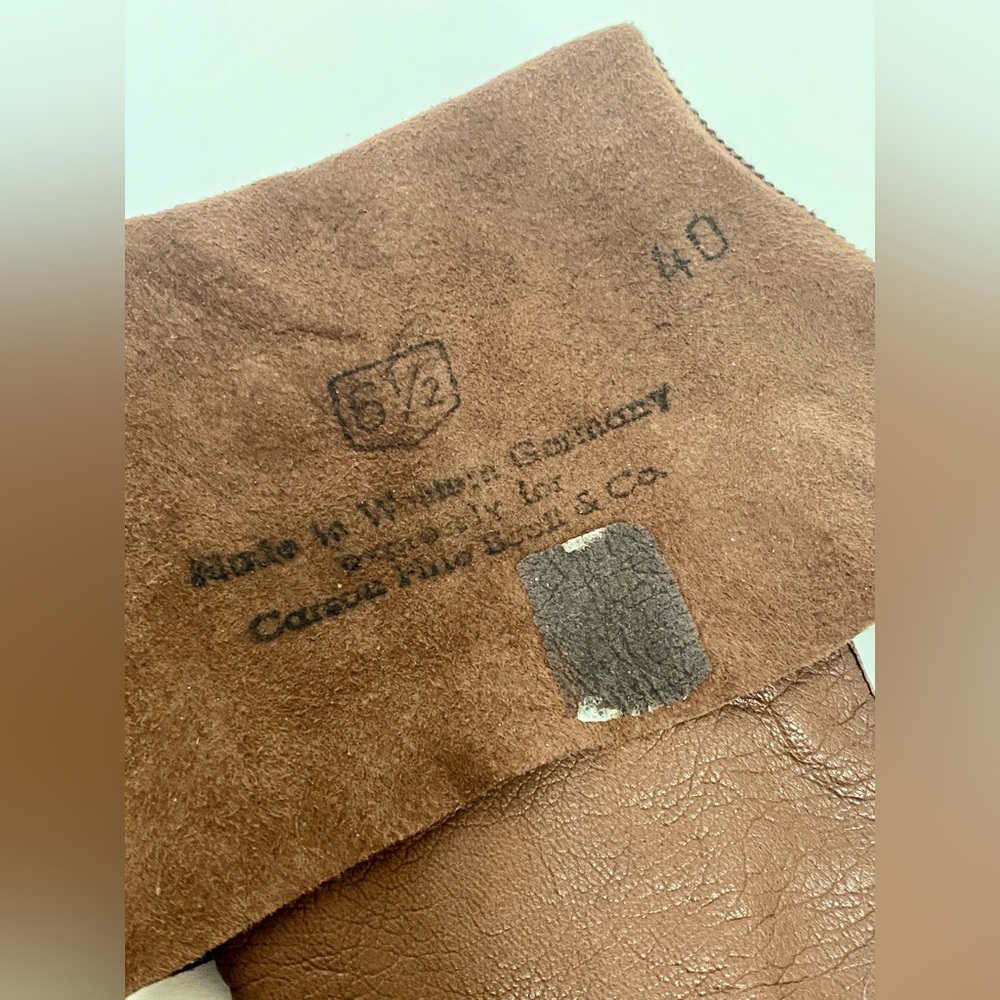 Vintage Brown Kid Leather Gloves. Made in West Germany - Picture 3 of 4